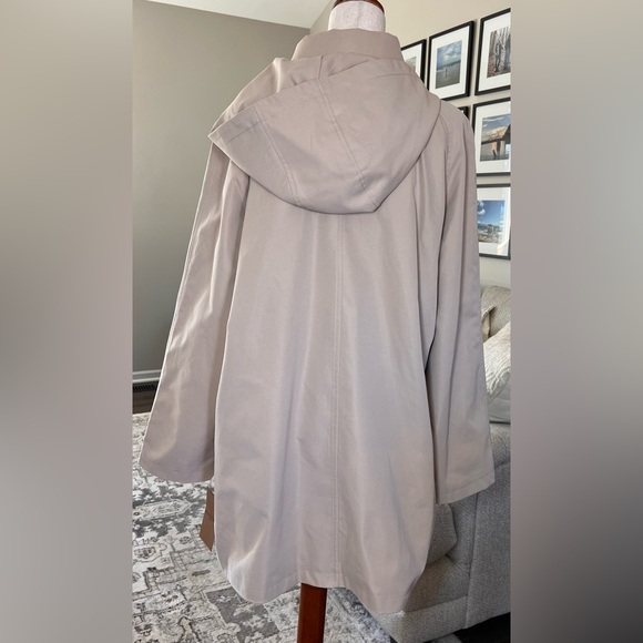 Weatherproof Water Resistant Button Front Hooded Topper Jacket Size 2X - Picture 5 of 12